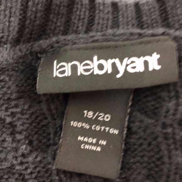 Lane-Bryant-Sweater-Womens-Black-Cable Knit 18 - Picture 6 of 8
